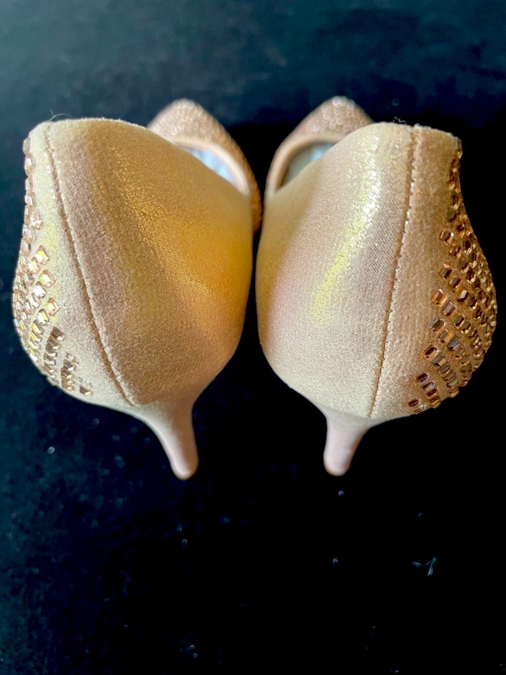❤️ PROM Women’s NWOT TOP MODA rhinestone pointed toe stiletto pumps Sz 6.5 - Picture 5 of 12